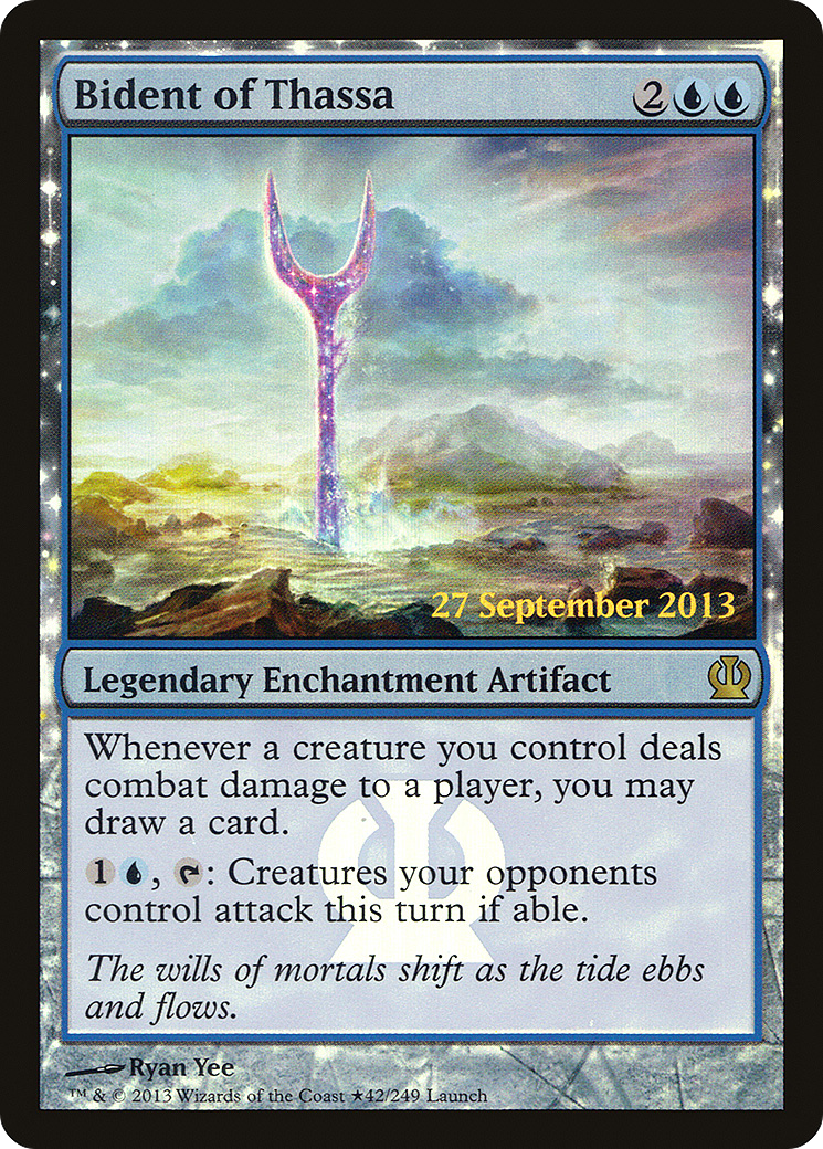 Bident of Thassa (PTHS-42★) - Theros Promos: (enchantment) Foil