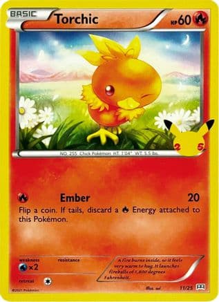 Torchic 011/25 - McDonalds 25th Anniversary Promos Holofoil