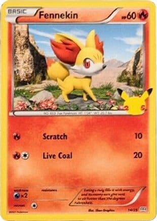 Fennekin 014/25 McDonalds 25th Anniversary Promos - Promo
