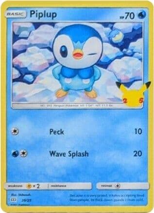 Piplup 020/25 - McDonalds 25th Anniversary Promos Holofoil