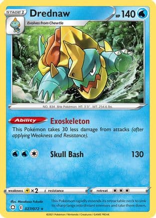 Drednaw 027/72 - Shining Fates Reverse Holofoil