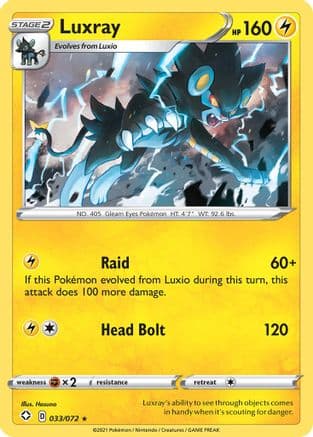 Luxray 033/72 - Shining Fates Reverse Holofoil