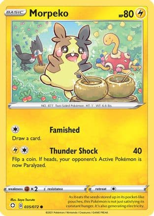 Morpeko 035/72 - Shining Fates Reverse Holofoil