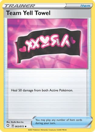 Team Yell Towel 063/72 - Shining Fates Reverse Holofoil