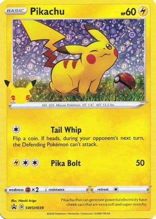 Pikachu (General Mills) SWSH039- Miscellaneous Cards & Products Holofoil