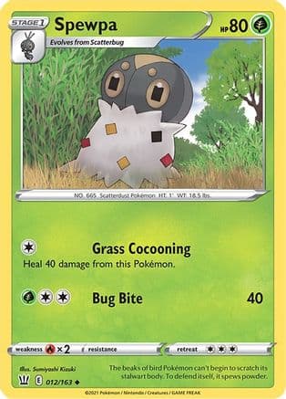 Spewpa 012/163 - SWSH05 Battle Styles Reverse Holofoil