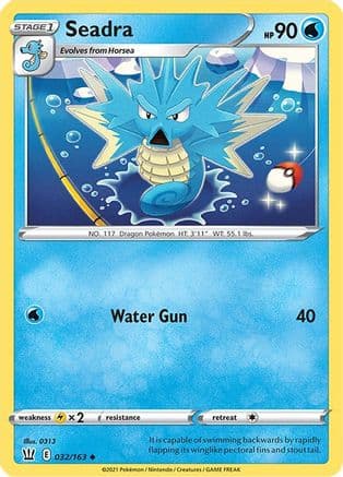 Seadra 032/163 - SWSH05 Battle Styles Reverse Holofoil