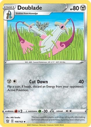 Doublade 106/163 - SWSH05 Battle Styles Reverse Holofoil