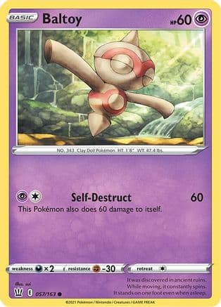 Baltoy 057/163 - SWSH05 Battle Styles Reverse Holofoil