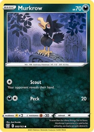 Murkrow 093 SWSH05 Battle Styles - Common