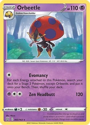 Orbeetle 065/163 - SWSH05 Battle Styles Reverse Holofoil