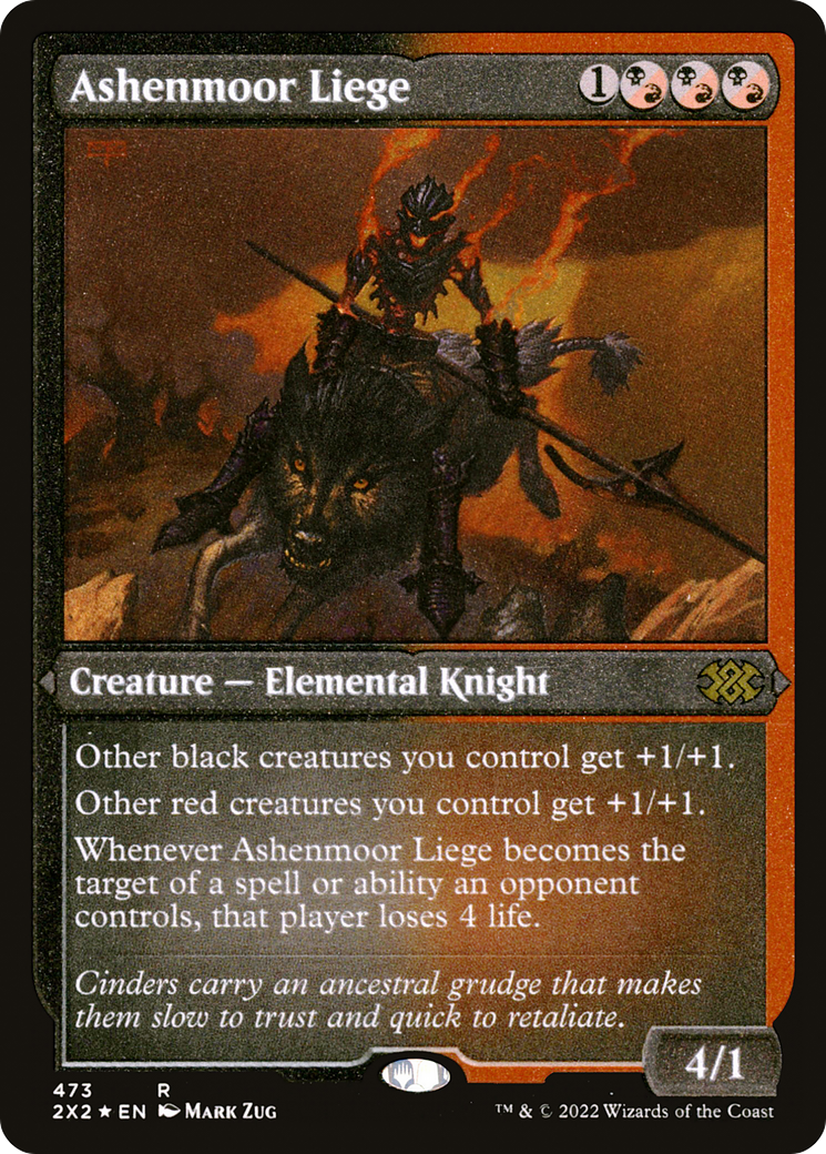 Ashenmoor Liege (2X2-473) - Double Masters 2022 Etched Foil