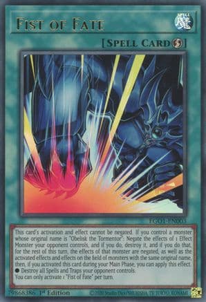 Fist of Fate (EGO1-EN003) - Egyptian God Deck: Obelisk the Tormentor Unlimited