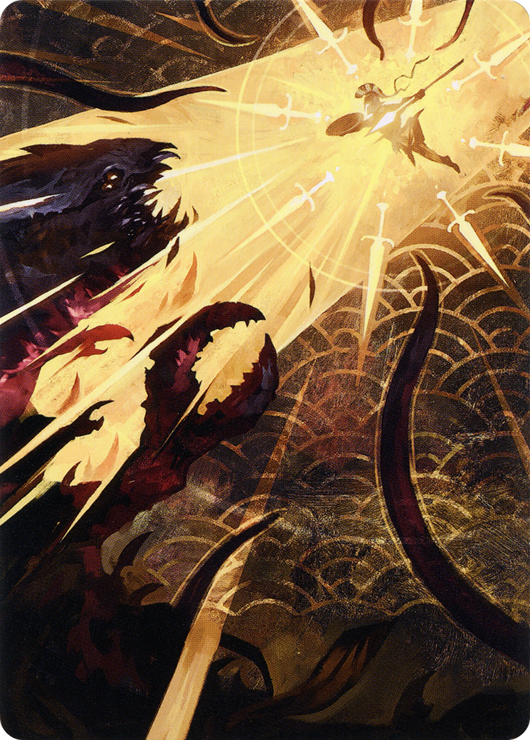 Defiant Strike // Defiant Strike (ASTX-062) - Strixhaven Art Series (Borderless) Foil
