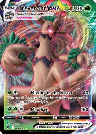 Trevenant VMAX 014/203 - SWSH07 Evolving Skies Holofoil