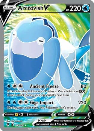 Arctovish V (Full Art) 176 - Holofoil SWSH07 Evolving Skies - Ultra Rare