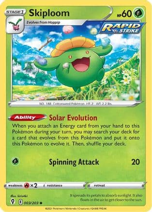 Skiploom 003 SWSH07 Evolving Skies - Uncommon