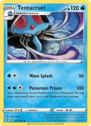 Tentacruel 027 SWSH07 Evolving Skies - Uncommon