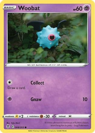Woobat 068 SWSH07 Evolving Skies - Common