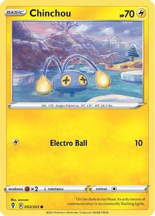 Chinchou 052/203 - SWSH07 Evolving Skies