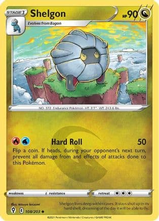 Shelgon 108 SWSH07 Evolving Skies - Uncommon