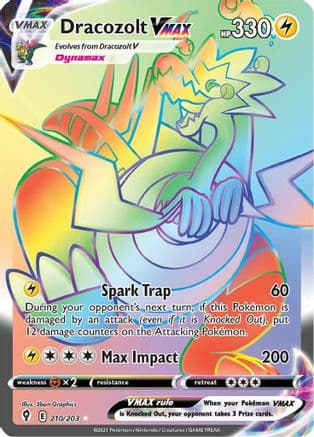 Dracozolt VMAX (Secret) 210 - Holofoil SWSH07 Evolving Skies - Secret Rare
