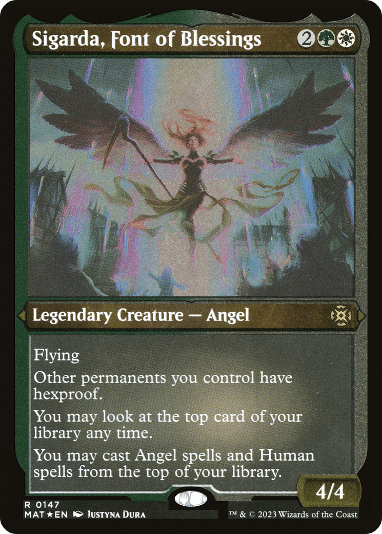 Sigarda, Font of Blessings (MAT-147) - March of the Machine: The Aftermath Etched Foil