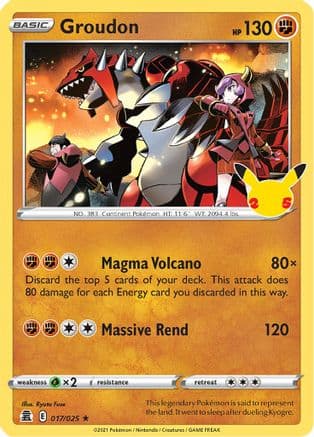 Groudon 017/25 - Celebrations Holofoil