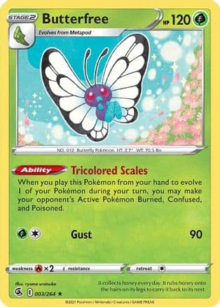 Butterfree 003/264 - SWSH08 Fusion Strike Reverse Holofoil