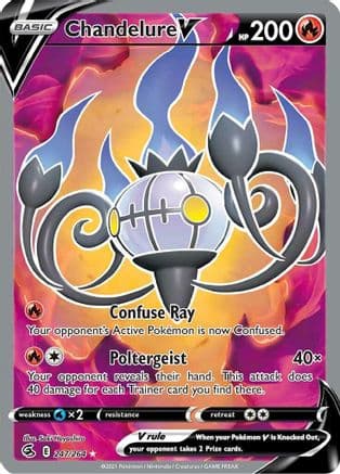 Chandelure V (Full Art) 247/264 - SWSH08 Fusion Strike Holofoil