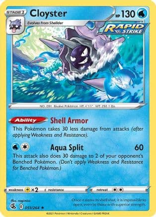 Cloyster 051 SWSH08 Fusion Strike - Rare