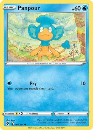 Panpour 068/264 - SWSH08 Fusion Strike Reverse Holofoil