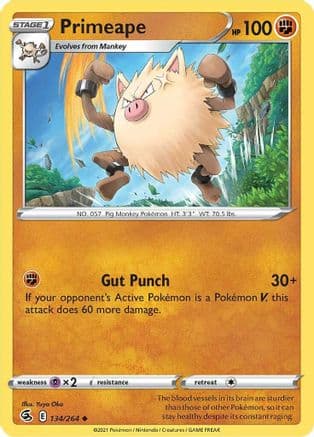 Primeape 134/264 - SWSH08 Fusion Strike
