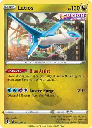 Latios 194/264 - SWSH08 Fusion Strike