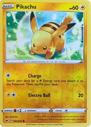 Pikachu (Reverse Cosmos Holo) 065/202 - Reverse Holofoil Miscellaneous Cards & Products - Promo