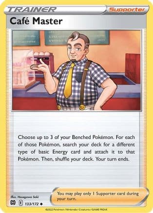 Cafe Master 133/172 - SWSH09 Brilliant Stars Reverse Holofoil