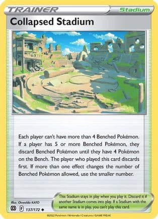 Collapsed Stadium 137/172 - SWSH09 Brilliant Stars Reverse Holofoil