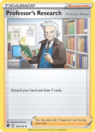 Professor's Research 147 - Holofoil SWSH09 Brilliant Stars - Holo Rare