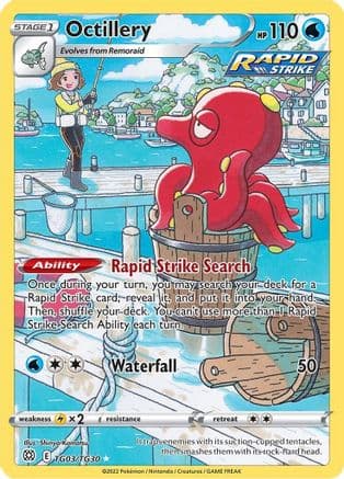 Octillery TG03/30 - SWSH09 Brilliant Stars Trainer Gallery Holofoil