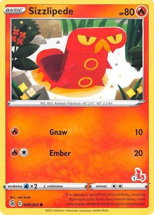 Sizzlipede (# Cinderace Stamped) 46/264 - Battle Academy 2022