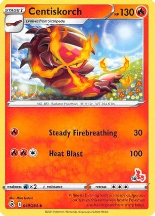 Centiskorch (# Cinderace Stamped) 49/264 - Battle Academy 2022