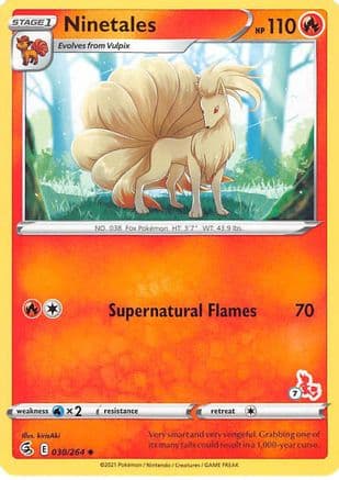 Ninetales (# Cinderace Stamped) 030/264 - Battle Academy 2022