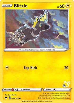 Blitzle (# Pikachu Stamped) 53/185 - Battle Academy 2022