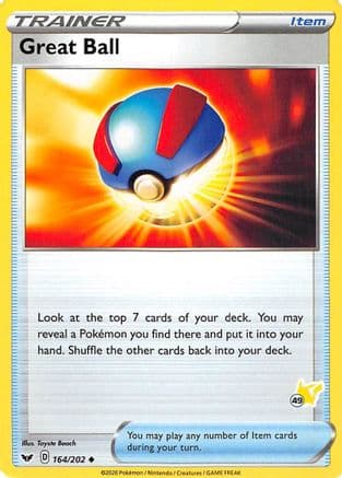 Great Ball (# Pikachu Stamped) 164/202 - Battle Academy 2022