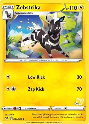 Zebstrika (# Pikachu Stamped) 54/185 - Battle Academy 2022