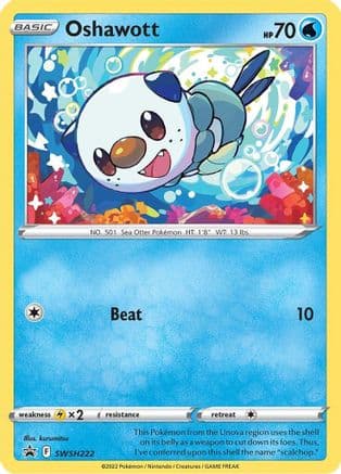 Oshawott SWSH222/307 - SWSH Sword & Shield Promo Cards Holofoil