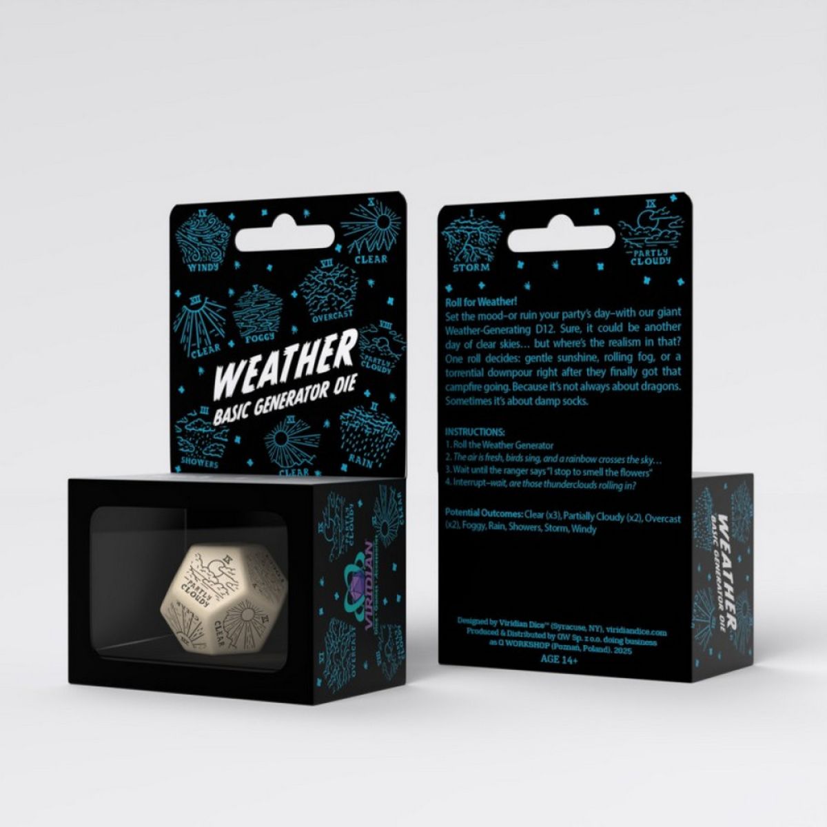 Weather Generator Die | Beige & Black