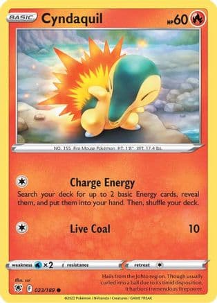 Cyndaquil 023 SWSH10 Astral Radiance - Common