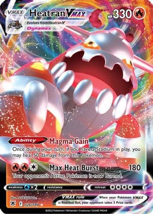 Heatran VMAX 026/189 - SWSH10 Astral Radiance Holofoil
