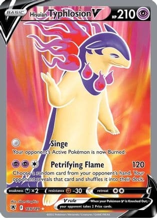 Hisuian Typhlosion V (Full Art) 169 - Holofoil SWSH10 Astral Radiance - Ultra Rare